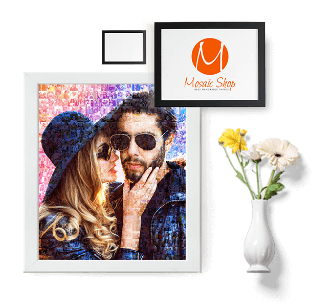 personalized gifts for Anniversary, Birthday & Wedding | Gift for girlfriend | Mosaic poster photo frame